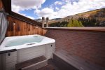 Theres a private balcony with hot tub upstairs off the master suite